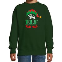 Big elf Kerstsweater / Kersttrui groen voor kinderen - thumbnail