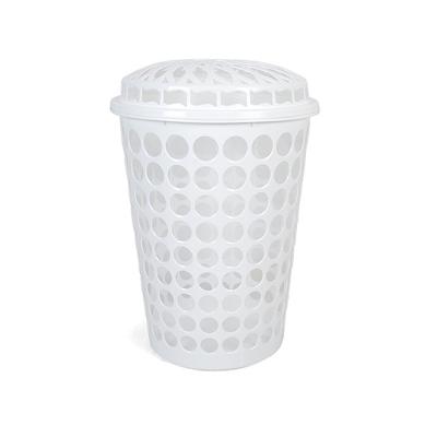 Wasmand kunststof kleur wit , inhoud 75 liter