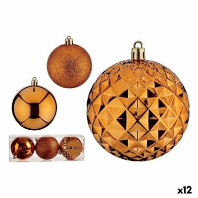 Set kerstballen Krist+ HM20220-069 HM20220-069 Oranje PVC Ø 8 cm (12 Stuks)