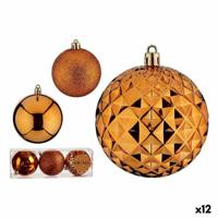 Set kerstballen Krist+ HM20220-069 HM20220-069 Oranje PVC Ø 8 cm (12 Stuks)