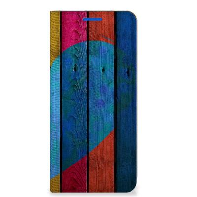 OPPO Reno6 5G Book | Wallet Case | Wood Heart - Cadeau voor je Vriend