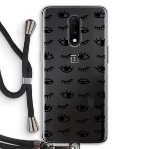 Eye pattern #2: OnePlus 7 Transparant Hoesje met koord