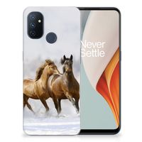 OnePlus Nord N100 TPU Hoesje Paarden - thumbnail