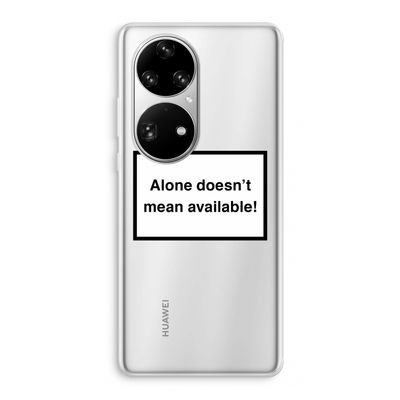 Alone: Huawei P50 Pro Transparant Hoesje