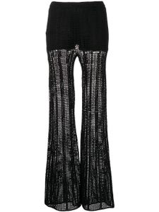 Dion Lee pantalon évasé en crochet - Noir