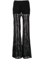 Dion Lee pantalon évasé en crochet - Noir - thumbnail