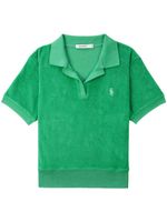 Sporty & Rich polo en coton à logo brodé - Vert - thumbnail