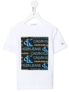 Calvin Klein Kids t-shirt à logo imprimé - Blanc