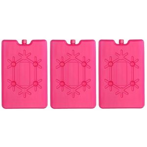 3x Koelelementen fel roze 16 cm