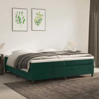 Boxspring bed 200x200 cm fluweel donkergroen
