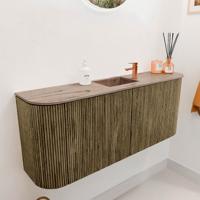 Toiletmeubel Mondiaz Joya Dlux | 103.2 cm | Meubelkleur Dusk | Faye wastafel Arena Wasbak Midden | 1 kraangat