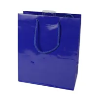 Geschenktas met koord M blauw 23 cm | 60 stuks