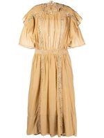 MARANT ÉTOILE robe Galina bordée de dentelle - Tons neutres
