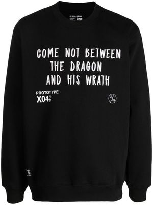 izzue sweat à slogan brodé - Noir