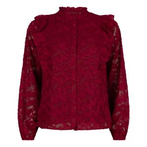 Lofty Manner - Rood Blouse ausbrenner - Maat XL