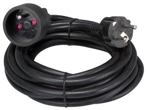 Verlengkabel 5 m zwart 3g1.5 penaarde - Velleman