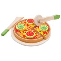 New Classic Toys houten groentenpizza snijset