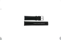 Lacoste horlogeband 2010456 / LC-21-1-14-0162 Leder Zwart 22mm + wit stiksel
