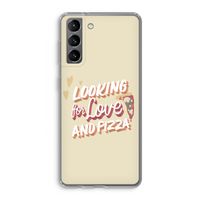 Pizza is the answer: Samsung Galaxy S21 Transparant Hoesje