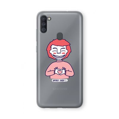 Hartje: Samsung Galaxy A11 Transparant Hoesje