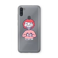 Hartje: Samsung Galaxy A11 Transparant Hoesje