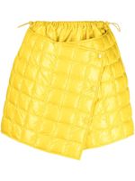 Moncler jupe asymétrique à design matelassé - Jaune