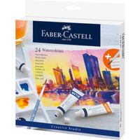 Faber Castell waterverf 216 ml aluminium wit/blauw 26-delig - thumbnail