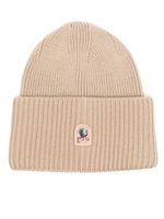 Parajumpers bonnet en maille nervurée à patch logo - Tons neutres