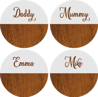 Gepersonaliseerde onderzetters Houten marmer