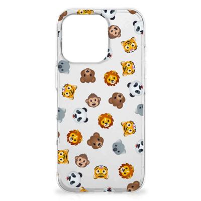 TPU bumper voor iPhone 16 Pro Max Dieren Emojis TPU bumper voor iPhone 16 Pro Max Dieren Emojis