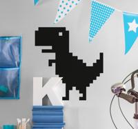 Pixel Dinosaurus Muursticker