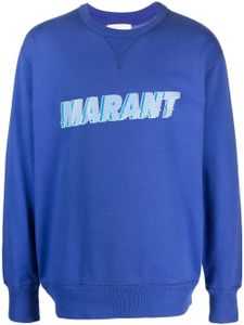 MARANT sweat en coton à logo imprimé - Bleu