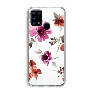 Geschilderde bloemen: Samsung Galaxy M31 Transparant Hoesje