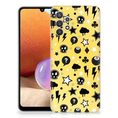 Silicone Back Case Samsung Galaxy A32 4G | A32 5G Enterprise Editie Punk Geel Silicone Back Case Samsung Galaxy A32 4G | A32 5G Enterprise Editie Punk Geel