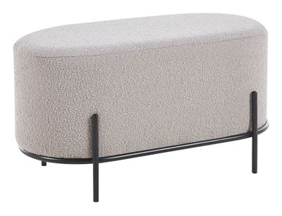 Artistiq Poef 'Imberly' 80 x 40cm, bouclé, kleur taupe