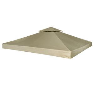 VidaXL Vervangend tentdoek prieel 310 g/m² 3x3 m beige