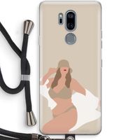 One of a kind: LG G7 Thinq Transparant Hoesje met koord