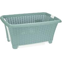 Bathroom solutions wasmand op poten - groen - 38 liter - 39 x 59 x 29 cm - Wasgoedmanden