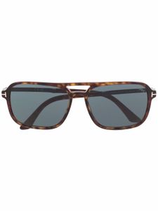 TOM FORD Eyewear lunettes de soleil teintées à monture pilote - Marron