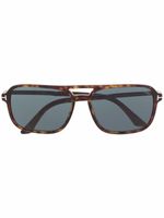 TOM FORD Eyewear lunettes de soleil teintées à monture pilote - Marron