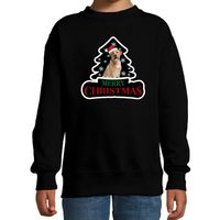 Dieren kersttrui labrador zwart kinderen - Foute honden kerstsweater - thumbnail