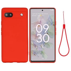 Google Pixel 6a Vloeibare Siliconen Hoesje - Rood