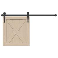 VidaXL Ophangset voor schuifdeur 91 cm koolstofstaal