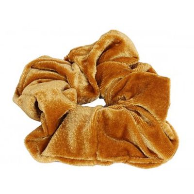scrunchie Velvet Okergeel