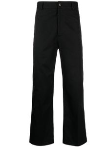 Acne Studios pantalon en coton à coupe droite - Noir