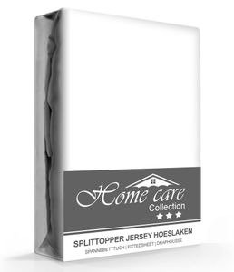 Homecare Jersey Splittopper Hoeslaken Wit-140 x 200 cm