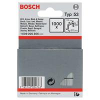 Fijndraadnieten type 53, 11,4 x 0,74 x 10 mm, verpakking van 1000 stuks 1000 stuk(s) Bosch Accessories 1609200366 Afm. (l x b) 10 mm x 11.4 mm