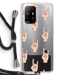 Rock: Oppo A95 5G Transparant Hoesje met koord