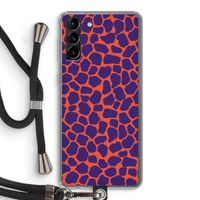 Purple Giraffe: Samsung Galaxy S21 Plus Transparant Hoesje met koord