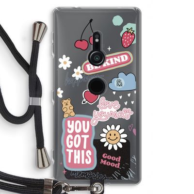 Positivity: Sony Xperia XZ2 Transparant Hoesje met koord
